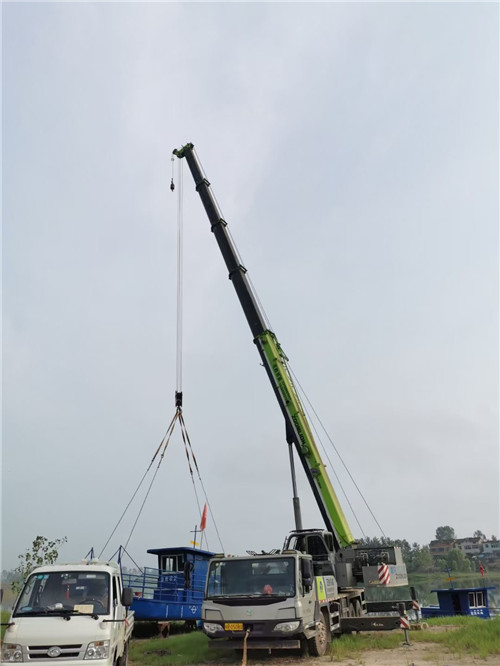 鼎城区桥梁建设吊装案例